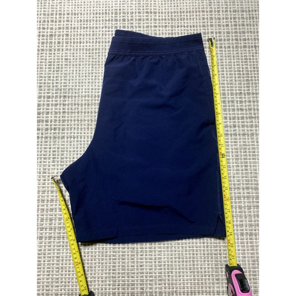 Fabletics Mens L Navy Blue Lined Stretchy Swim Shorts - Picture 6 of 7